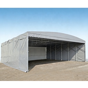 Taille : L 10m * L 5m * H 3m, Abri escamotable pliable mobile, Tente de protection UV en PVC robuste, Tente d'entrepôt - Product Image 2