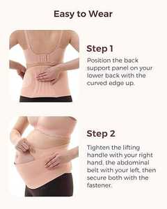Ceinture de soutien abdominale de grossesse personnalisable en polyester et nylon, confortable, ajustable, enveloppante et écologique - Product Image 2