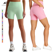 Shorts de sport et de yoga avec poches latérales, pour la course, le fitness et le cyclisme, séchage rapide, respirants, taille haute, personnalisables