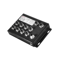 Commutateur Ethernet industriel 10/100/1000Base T Port M12 Géré L2 SNMP QoS RSTP ERPS DC12-48V IP65 Aluminium EN50155