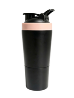 Bouteille shaker à protéines en acier inoxydable 750 ml, isotherme et anti-fuite, pour la salle de sport, le fitness, les adultes