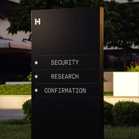 Système de signalisation directionnelle tout-en-un 3D pour aéroports, intérieur/extérieur, avec panneaux de guidage de stationnement et pylônes signalétiques pour noms de bâtiments