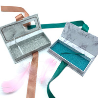 Boîte à cils de maquillage personnalisée pour la Saint-Valentin, emballage de cils de marque privée, stratification brillante en carton, vente en gros