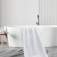 Toalla de Baño Ecológica Personalizable OEM de Gran Tamaño, Súper Suave, Altamente Absorbente, de Color Sólido, No Tejida, para Viaje