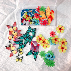 <span class=keywords><strong>Décoration</strong></span> de Cupcake <span class=keywords><strong>comestible</strong></span> papillon et fleur, 540 pièces, feuille de papier, flamant rose - Product Image 4