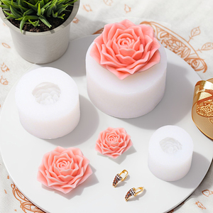 DIY 3D flor Rosa jabón molde Pastel redondo decoración silicona Fondant molde - Product Image 6