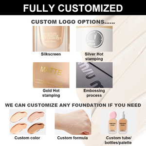 Làm cho riêng của bạn chất lượng cao Foundation lỏng Full Bìa lâu dài nhãn hiệu riêng Matte không thấm nước trang điểm Foundation lỏng OEM - Product Image 6