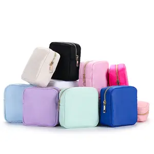 Bolsa de nailon de alta calidad para cosméticos, bolso grande de viaje, Mini bolsa pequeña con cremallera, bolsas de maquillaje de nailon para monederos