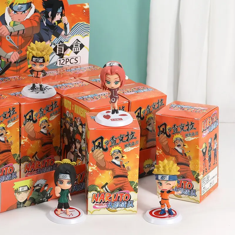 Yaratıcı Narutos gizem kör kutusu Anime Onepieces yers slayers Mini şekil süs sürpriz kutusu bebek modeli koleksiyonu hediyeler T