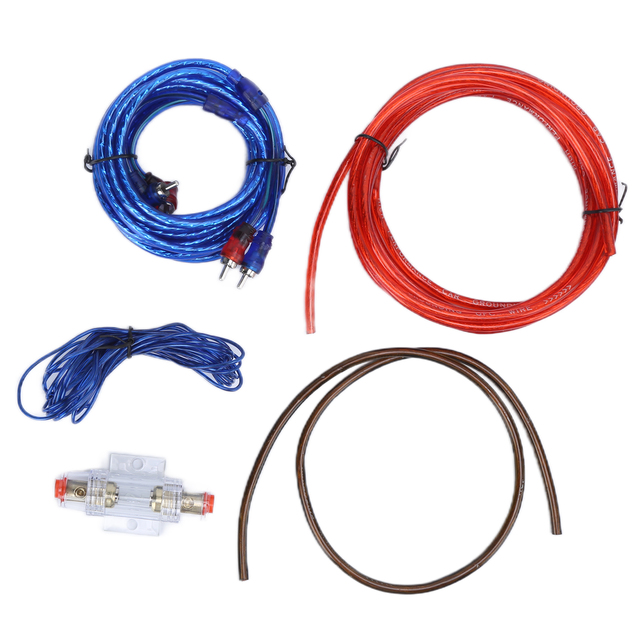 Amplifier Power Wire Kit Set Installation Wiring Amp Ground Line for Car Horn Subwoofer