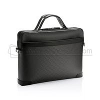 Serviette en cuir Fiber de carbone pour hommes, sac de voyage léger personnalisé de haute qualité