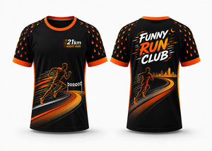 Camiseta de Running Sublimada Personalizada, Transpirable, de Secado Rápido, Manga Corta, para Maratón, para Hombre - Product Image 3