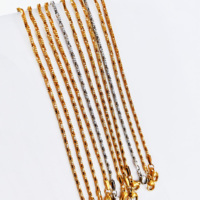 Tour de cou en chaîne à maillons torsadés pour homme, collier simple, hip hop, serpent, en acier inoxydable, plaqué or 18k 24k, bijoux pour homme