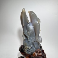 Sculpture de dauphin en agate sculptée à la main, figurine, décoration d'intérieur, cadeau, objet d'art