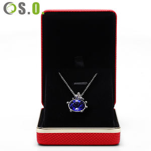 กล่องบรรจุภัณฑ์เครื่องประดับสีแดงสำหรับขายส่ง กล่องใส่สร้อยคอ กำไล แหวน ต่างหู กล่องเครื่องประดับแบบกำหนดเอง - Product Image 1