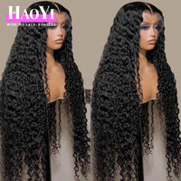 Wig Rambut Keriting Burma Mentah, Wig Full HD Lace Frontal 30 Inch Grosir, Wig Rambut Manusia Virgin Vietnam Mentah Asli Grade 12A