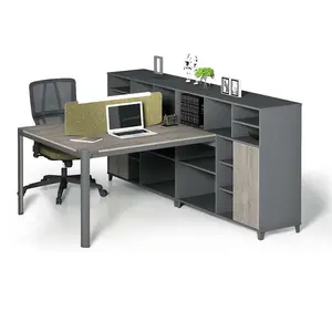 Schreibtisch mit Stauraum Luxus High-End ultra schlanker Schreibtisch mit Akten-und Stuhlset