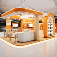 Stand d'exposition modulaire moderne clé en main MEGA pour événements, boutiques éphémères et centres commerciaux