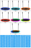 Balançoire ronde robuste de 40 pouces, balançoire nid suspendue réglable avec cordes pour enfants et adultes, pour jardin et aire de jeux extérieure