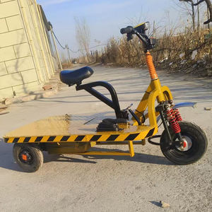 Platte wagen gereedschapslogistiek elektrisch magazijn vierwiel <span class=keywords><strong>pallet</strong></span> vrachtmagazijn platformkar - Product Image 1