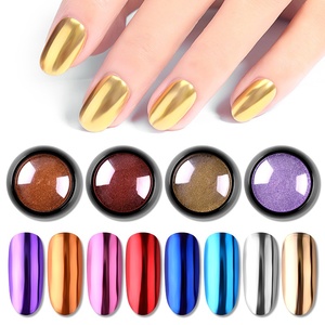 Poudre miroir pour ongles en chrome métallique, 12 couleurs, 9 g, ensemble de pigments brillants pour la décoration des ongles professionnelle - Product Image 1