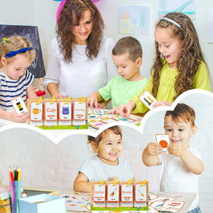 Tarjeta de educación cognitiva diaria, juguetes para niños, tarjetas de aprendizaje de escritorio interactivas para padres e hijos, gráfico de bolsillo - Product Image 3