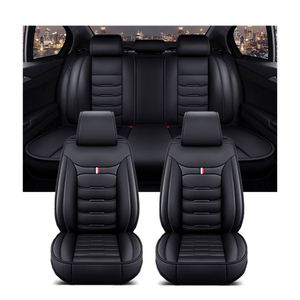 Ensemble complet de housses de siège de voiture universelles en cuir PVC imperméable Marcan pour toutes les saisons, accessoires de voiture - Product Image 3