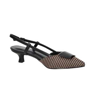 Sandalias de tacón con tira trasera para mujer Marco Tozzi, color negro, tacón de 4 cm, talla 40 - Product Image 2
