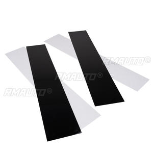 Lot de 4 garnitures de montants de fenêtre de voiture pour Ford F-150 F150 Super Cab Crew 2004-2014, autocollants de panneau de porte, finition noir brillant - Product Image 4