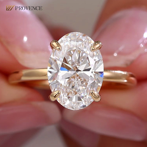 Hình bầu dục cắt phòng thí nghiệm Grown kim cương IGI chứng nhận tốt Nhẫn 18K vàng rắn trang sức Pigeon Nhẫn handmade engagement Rings đối với phụ nữ - Product Image 1