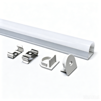 Profilé en aluminium pour bandes LED, sur mesure, pour éclairage linéaire, 1M 2M 3M