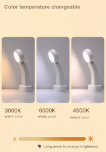 Đèn LED đa chức năng với đèn tường có thể sạc lại đèn bàn đèn khẩn cấp Màu nhiệt độ Góc điều chỉnh độ sáng - Product Image 4