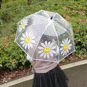 Parapluie transparent à pois mignon, 8 baleines, ouverture manuelle, pour enfants, protection soleil et pluie, rentrée scolaire - Product Image 4