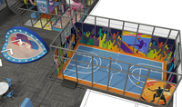 Parc de jeux d'aventure en plastique personnalisé en gros Game Center Ensemble d'équipement pour enfants Aire de jeux intérieure