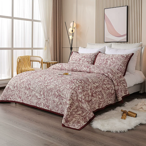 <span class=keywords><strong>Cubrecama</strong></span> Rosa Pink de 3 Piezas, Reversible, 100% Algodón, Ecológico, Impermeable, Antipilling, con Estampado Floral Vintage - Product Image 6