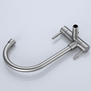 Robinet <span class=keywords><strong>d</strong></span>'eau froide simple de conception moderne Pistolet à bec flexible mural en acier inoxydable 304 pour balcon/blanchisserie/vadrouille hôtels - Product Image 3