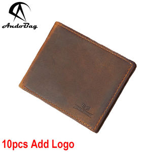 กระเป๋าสตางค์ AndoBag RFID Block แบบสั้นสำหรับผู้ชาย หนังวัวแท้สไตล์เรโทร ที่ใส่บัตรหนังแท้ Crazy Horse กระเป๋าเงินบาง รุ่น 1398 - Product Image 1