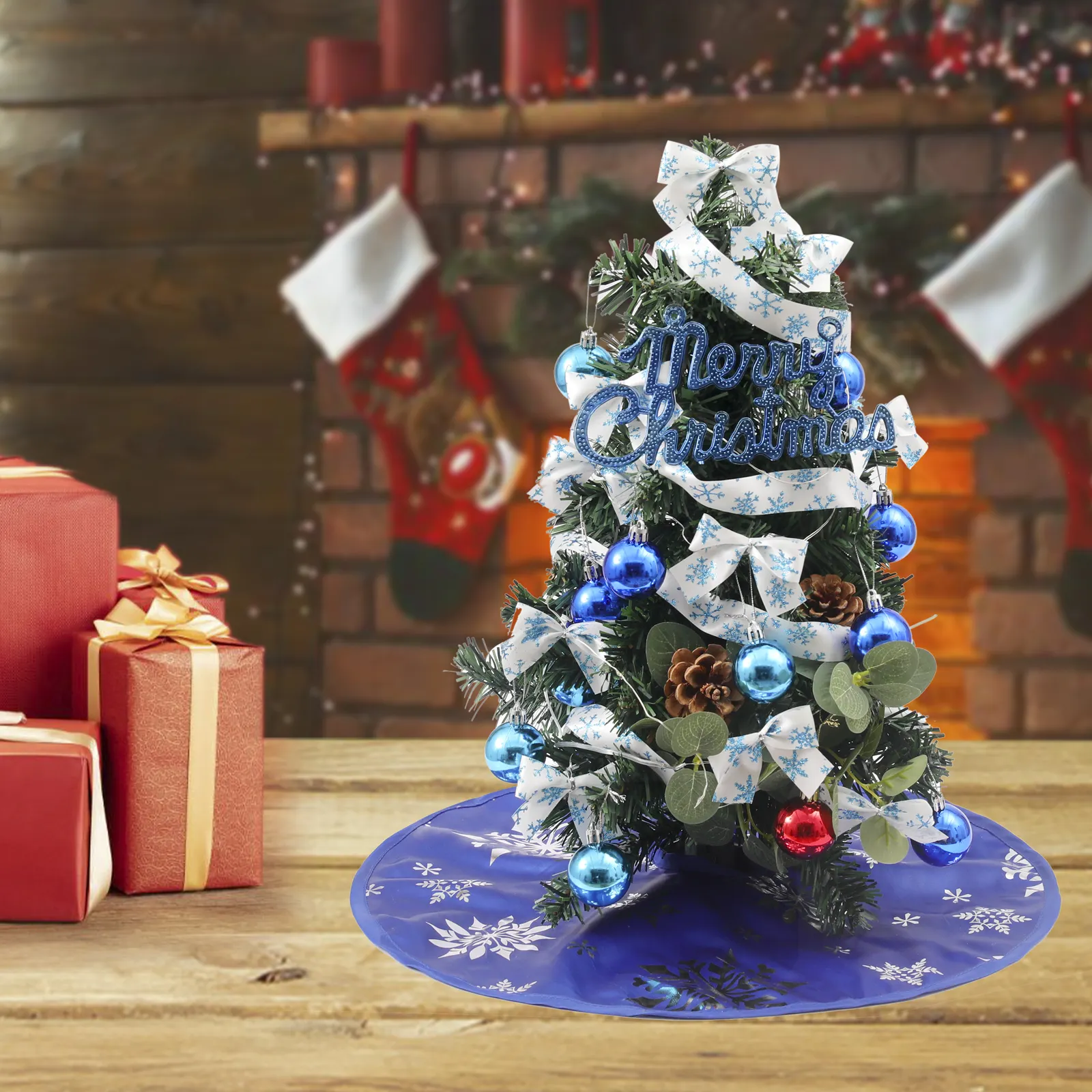 מיני שולחן קישוטי עץ חג המולד עץ חג המולד לעונת החגים
