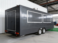Remorque de restauration rapide commerciale en acier inoxydable, cuisine mobile, four à pizza, grill, équipement pour glaces, snacks, bonbons, hot-dogs, frites