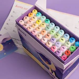 Arrtx ALP 40 Pastel Colors Marker Set Dual Head Manga Drawing Pens For Anime Illustration Design