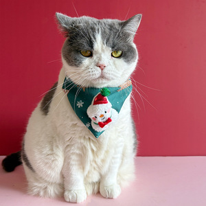 Nuevo collar triangular con bandana navideña para mascotas, lindo accesorio navideño para gatos, collar para perros, reno, Papá Noel - Product Image 4
