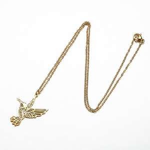 Collier pendentif colibri en acier inoxydable creux, élégant et simple, pour femmes, <span class=keywords><strong>tout</strong></span> ce qui est simple, collier animal - Product Image 4
