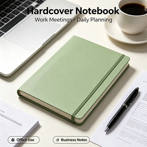 SK Hardcover <b>Notebook</b> A5 Size Lined Pages PU Cover Elastic Band Minimal <b>Journal</b> Smooth Writing - Product Image 5