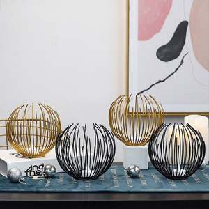 Nouveauté 2026 : Porte-bougies en fil doré en forme de nid d'oiseau, pour dîner romantique aux chandelles, récipient à bougies et autres supports à bougies - Product Image 3