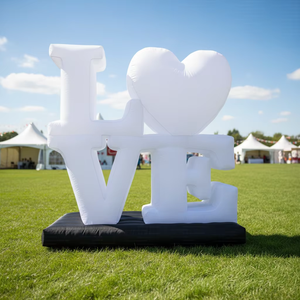 Letras inflables gigantes personalizadas con luces LED RGB, letras del alfabeto con la palabra LOVE, accesorio para ceremonias <span class=keywords><strong>de</strong></span> boda, aniversarios, fiestas y compromisos. - Product Image 6
