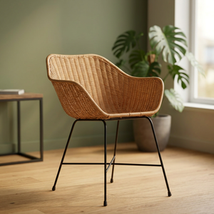 Classic Natural Relaxing Seat Garden <b>Chair</b> Hotel <b>Chair</b> Made of Steel Mixed Rattan and Rattan Fitrit Weaving From Indonesia - Product Image 2