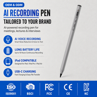 Stylet avec enregistrement vocal IA pour iPad, crayon numérique IA avec fonction d'inscription vocale pour la prise de notes et le dessin sur tablette