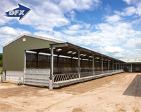 Conception moderne de hangar de grange agricole de structure en acier professionnelle pour le bâtiment de coût bas de bétail/vache/porc/moutons à vendre