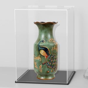Acrylic Box Available With Matte Black Base Clear Acrylic Display Box Acrylic Case Suitable For Collectibles Toys And Jewelry