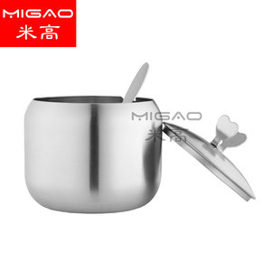 Estante giratorio para especias de acero inoxidable Migao, juego de 3 frascos con tapas y cucharas para almacenamiento en la cocina - Product Image 4